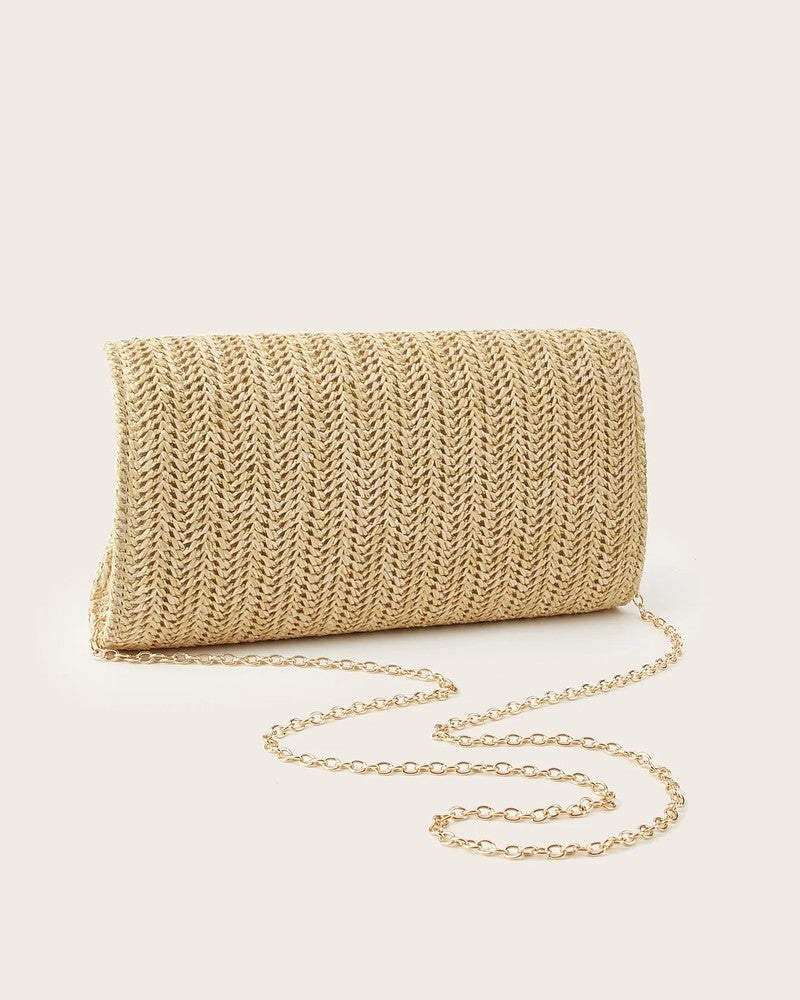 Maris Woven Envelope Evening Clutch
