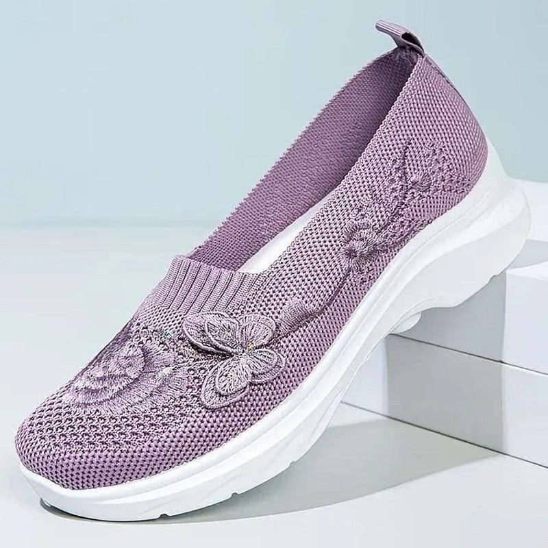 Marisol Embroidered Knit Platform Sneakers