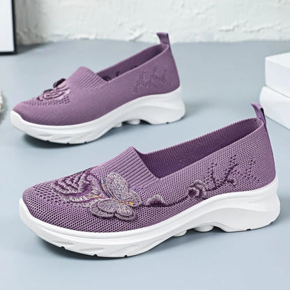 Marisol Embroidered Knit Platform Sneakers