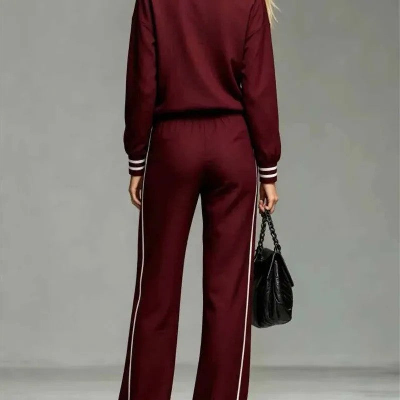 Marvini Relaxed Zip-Collar Lounge Set