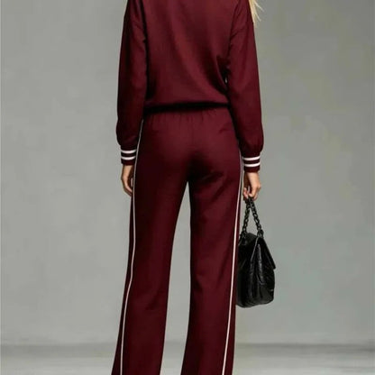 Marvini Relaxed Zip-Collar Lounge Set