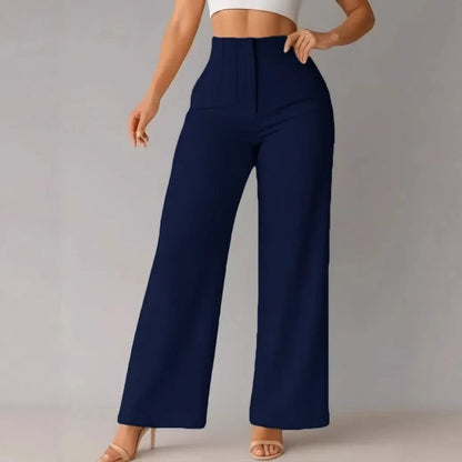 Milena High-Waist Pleated Wide-Leg Pants
