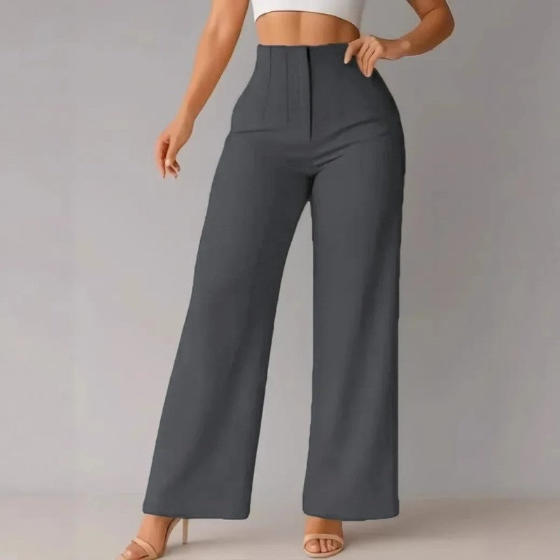 Milena High-Waist Pleated Wide-Leg Pants