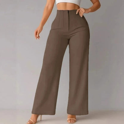 Milena High-Waist Pleated Wide-Leg Pants