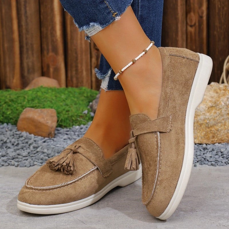 Mirella Tassel Detail Slip-On Loafers