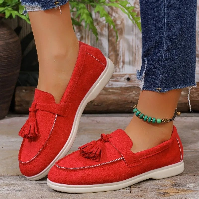 Mirella Tassel Detail Slip-On Loafers