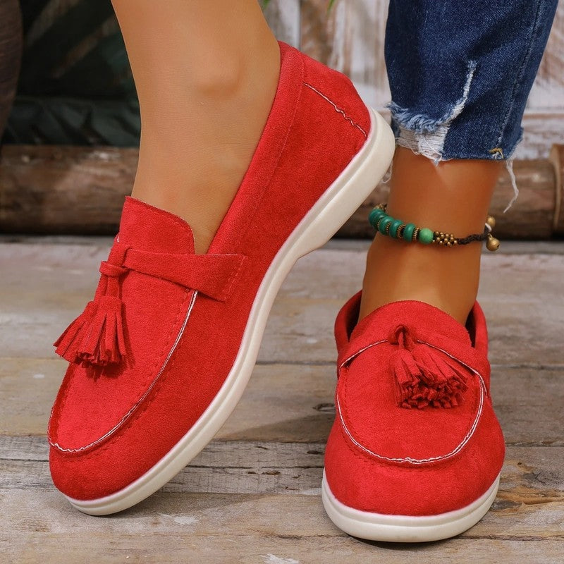 Mirella Tassel Detail Slip-On Loafers