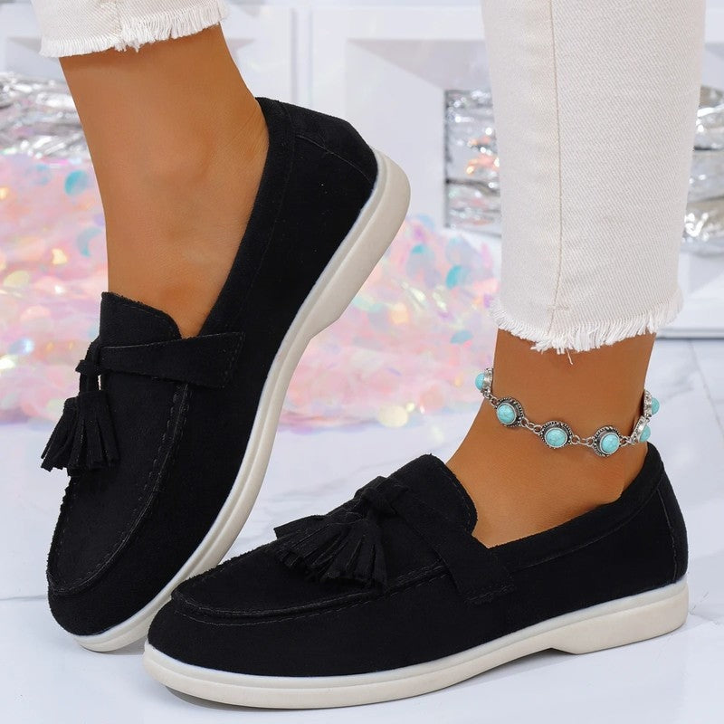 Mirella Tassel Detail Slip-On Loafers