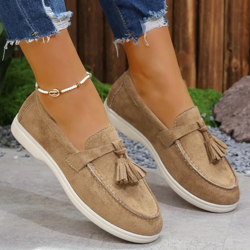 Mirella Tassel Detail Slip-On Loafers