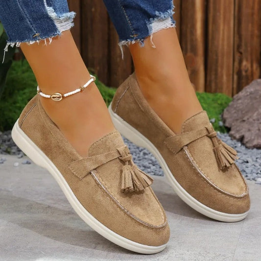 Mirella Tassel Detail Slip-On Loafers
