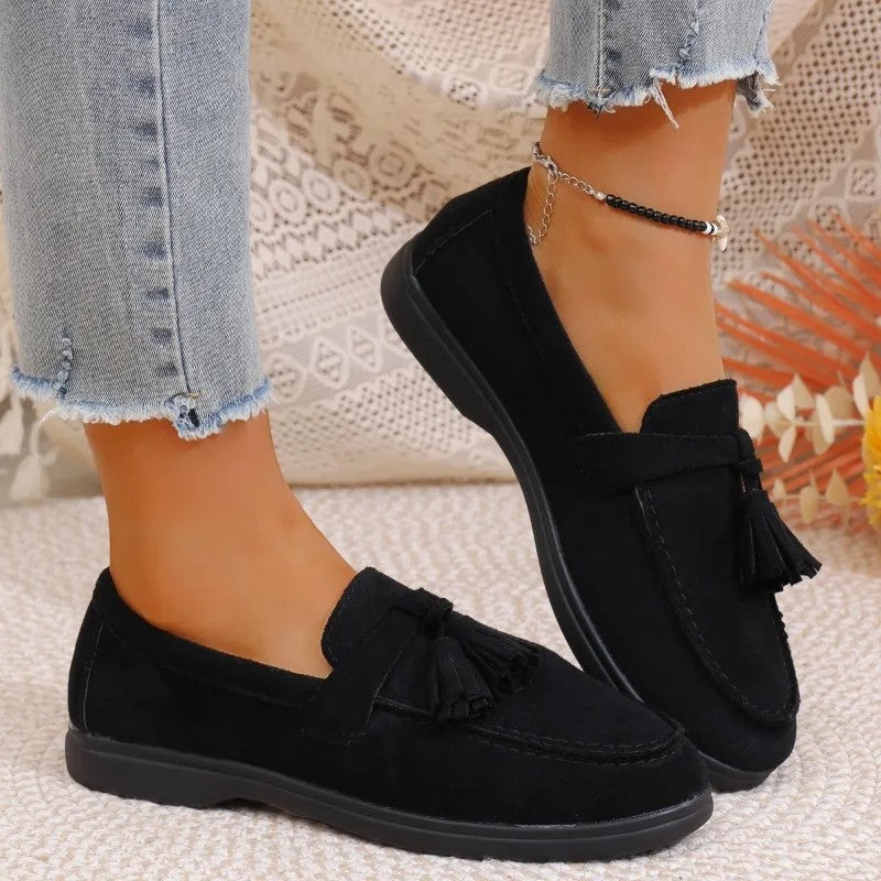 Mirella Tassel Detail Slip-On Loafers