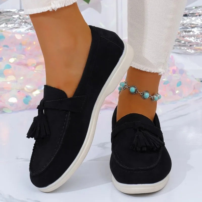 Mirella Tassel Detail Slip-On Loafers