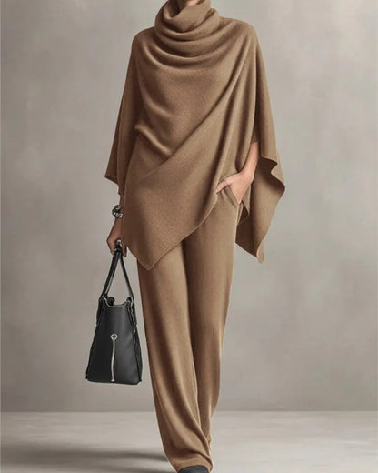Mireto Relaxed Drape Knit Lounge Set