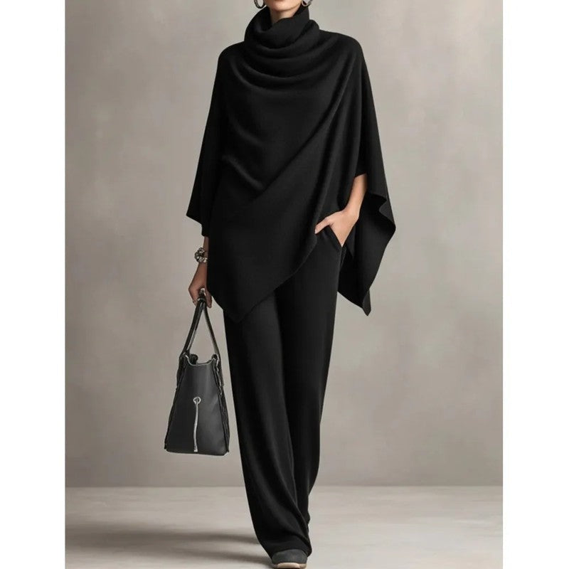 Mireto Relaxed Drape Knit Lounge Set