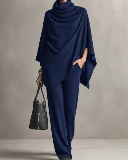 Mireto Relaxed Drape Knit Lounge Set