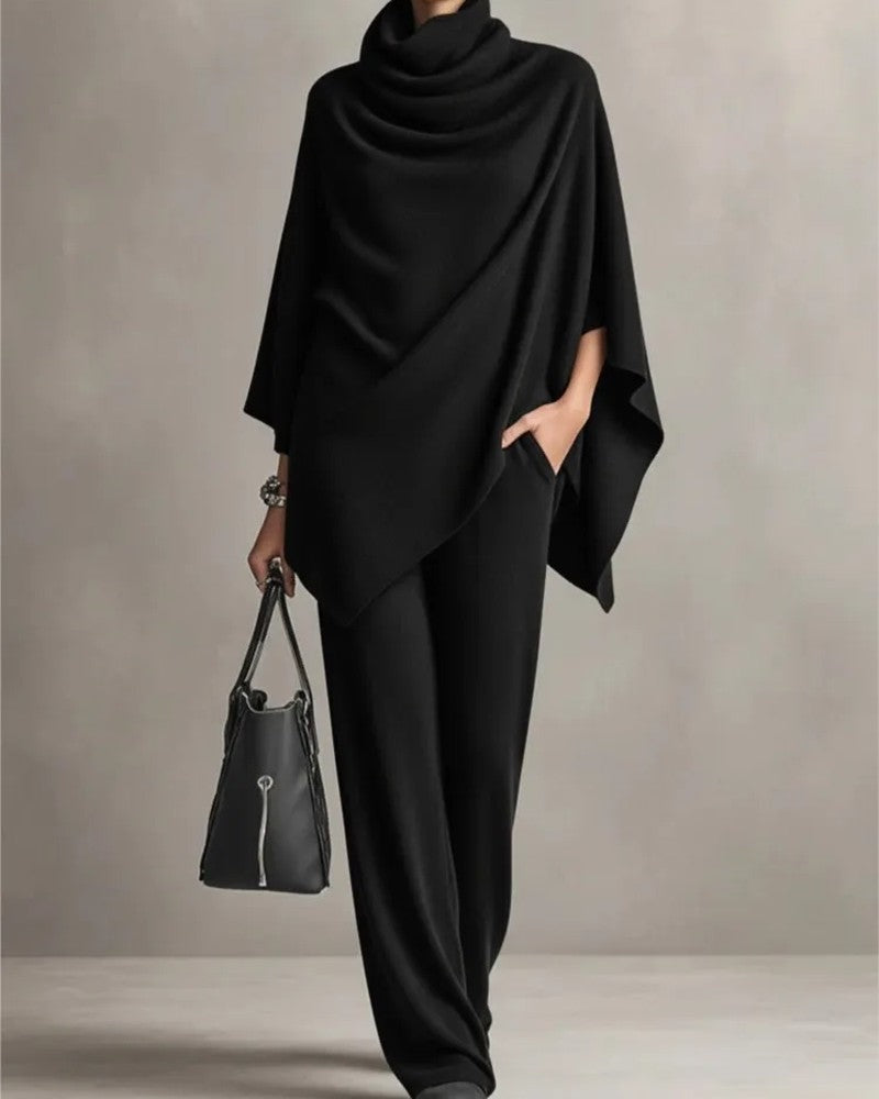 Mireto Relaxed Drape Knit Lounge Set