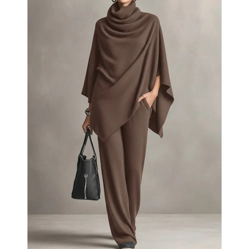 Mireto Relaxed Drape Knit Lounge Set