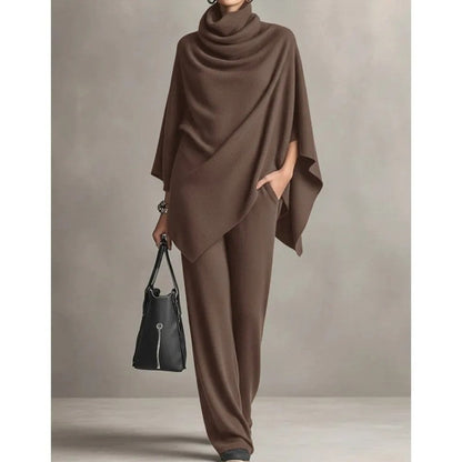 Mireto Relaxed Drape Knit Lounge Set