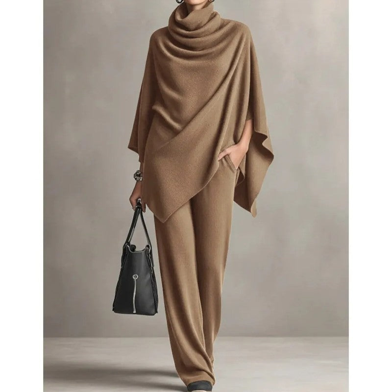 Mireto Relaxed Drape Knit Lounge Set