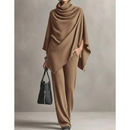 Mireto Relaxed Drape Knit Lounge Set