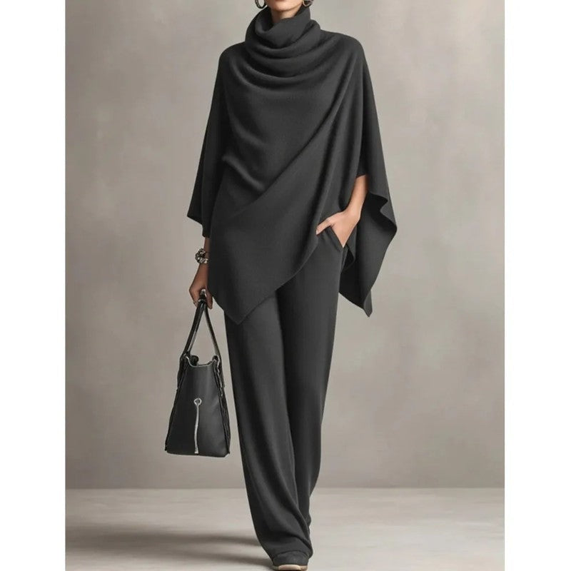 Mireto Relaxed Drape Knit Lounge Set