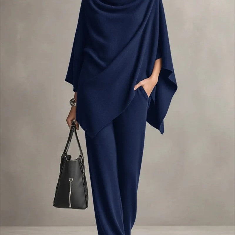 Mireto Relaxed Drape Knit Lounge Set