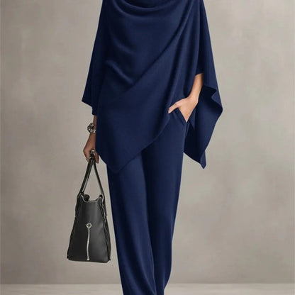 Mireto Relaxed Drape Knit Lounge Set