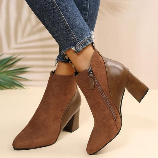 Mirevi Block Heel Ankle Boots