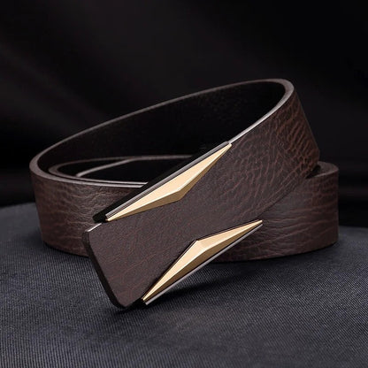 Modern Geometric Buckle Dress Belt