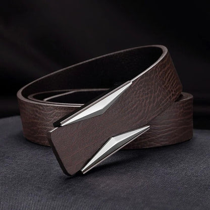 Modern Geometric Buckle Dress Belt