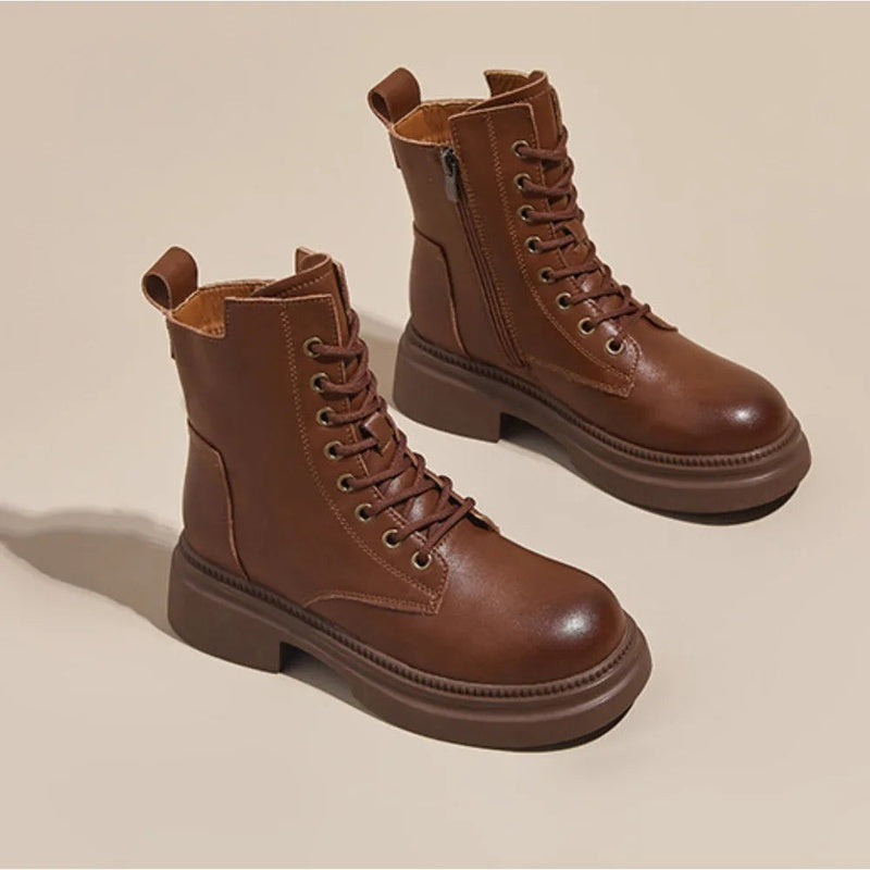 Navine Chunky Lace-Up Ankle Boots