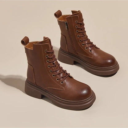 Navine Chunky Lace-Up Ankle Boots