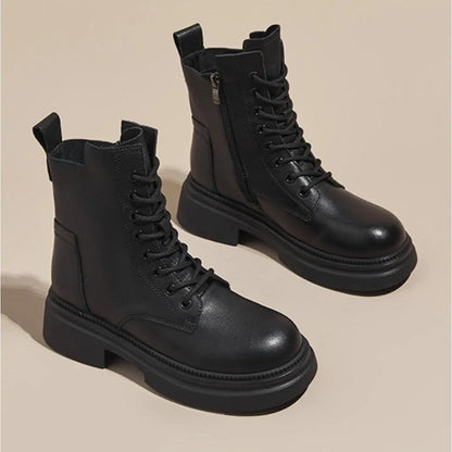 Navine Chunky Lace-Up Ankle Boots