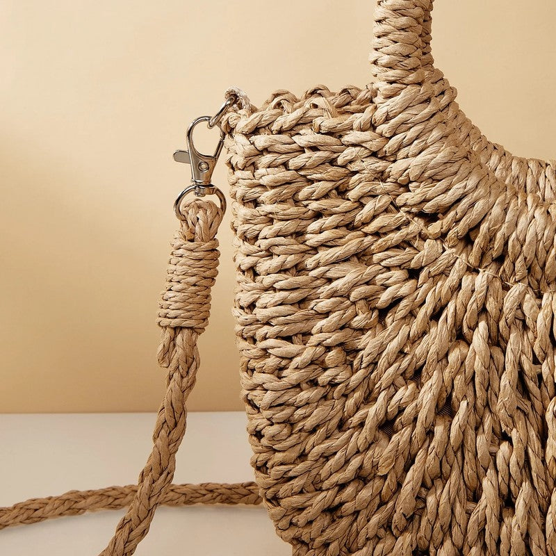 Navira Braided Circle Handle Shoulder Bag