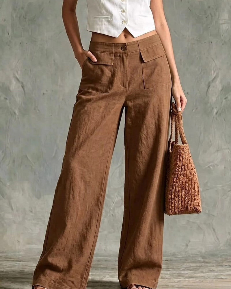 Ravani Relaxed Wide-Leg Linen Pants