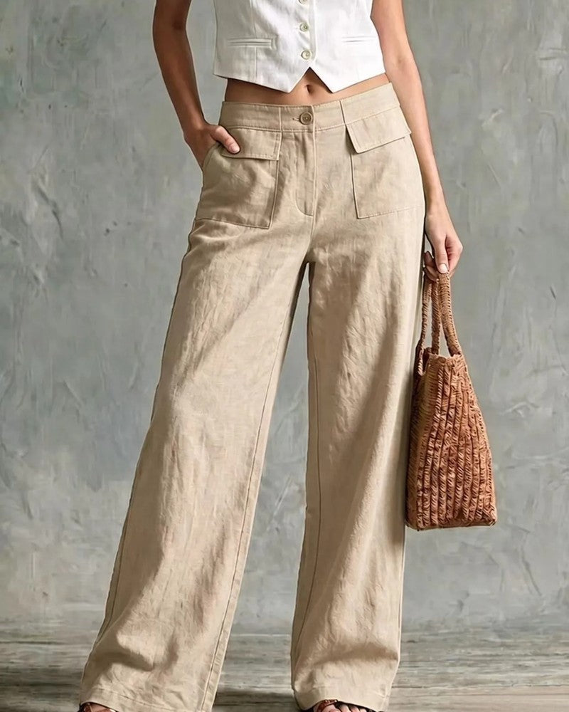 Ravani Relaxed Wide-Leg Linen Pants