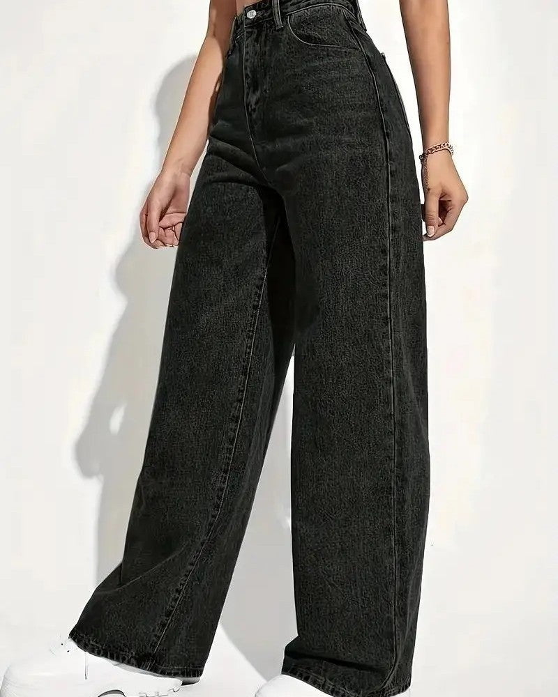 Ravelle Relaxed High-Rise Wide-Leg Jeans