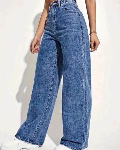 Ravelle Relaxed High-Rise Wide-Leg Jeans