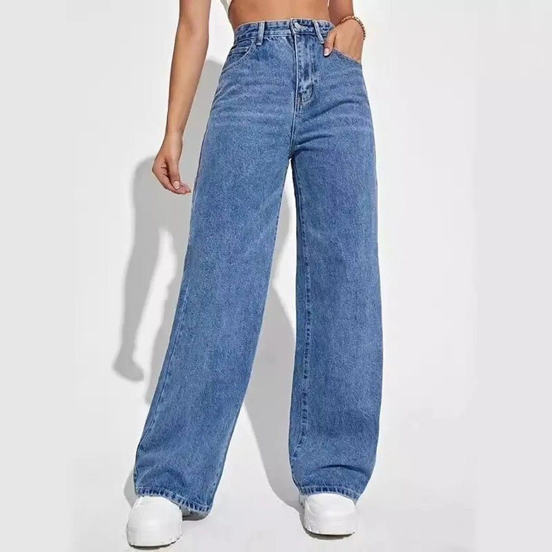 Ravelle Relaxed High-Rise Wide-Leg Jeans