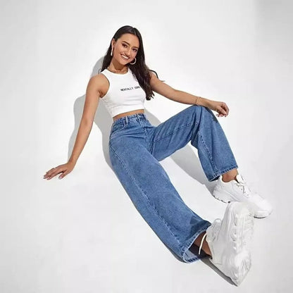 Ravelle Relaxed High-Rise Wide-Leg Jeans