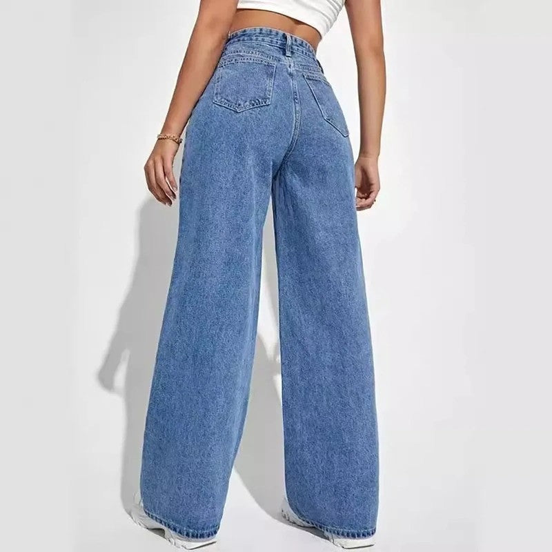Ravelle Relaxed High-Rise Wide-Leg Jeans