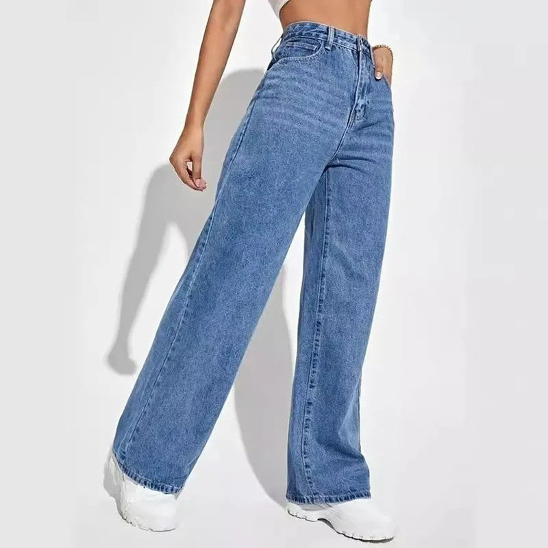 Ravelle Relaxed High-Rise Wide-Leg Jeans
