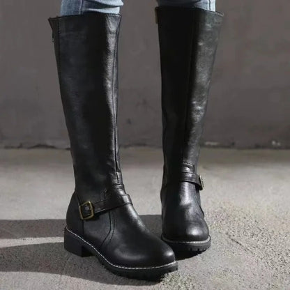 Ravena Riding Knee-High Lug Sole Boots