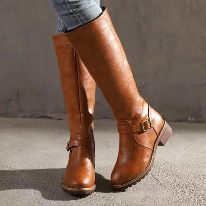 Ravena Riding Knee-High Lug Sole Boots