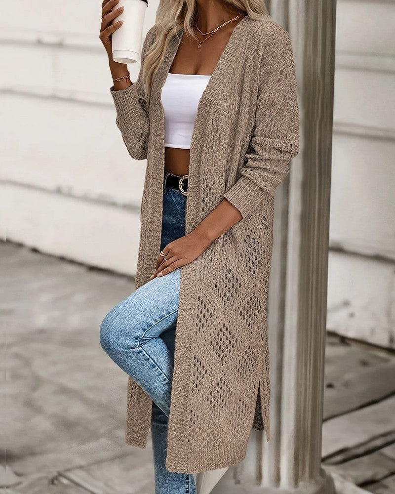 Ravina Open Knit Longline Kimono