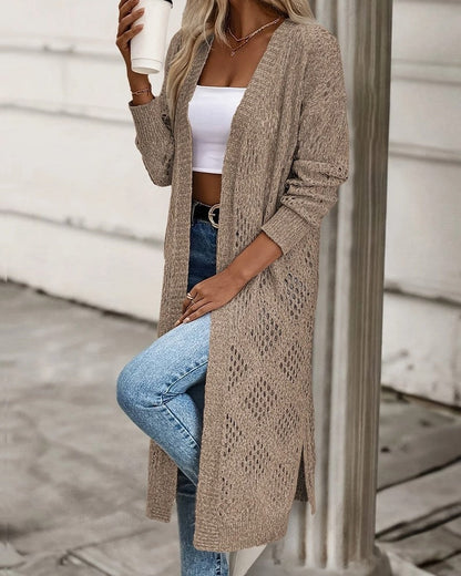 Ravina Open Knit Longline Kimono