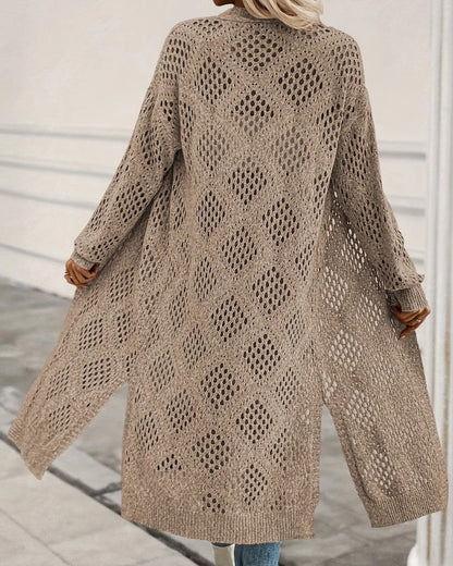 Ravina Open Knit Longline Kimono