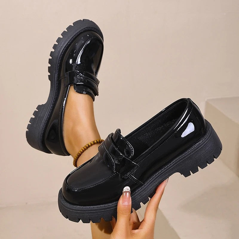 Renari Chunky Platform Penny Loafers