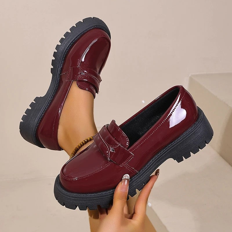 Renari Chunky Platform Penny Loafers
