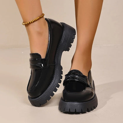 Renari Chunky Platform Penny Loafers